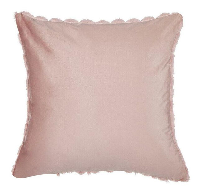 Sada 2 ozdobných vankúšov 43 x 43 cm Pur (ružová)