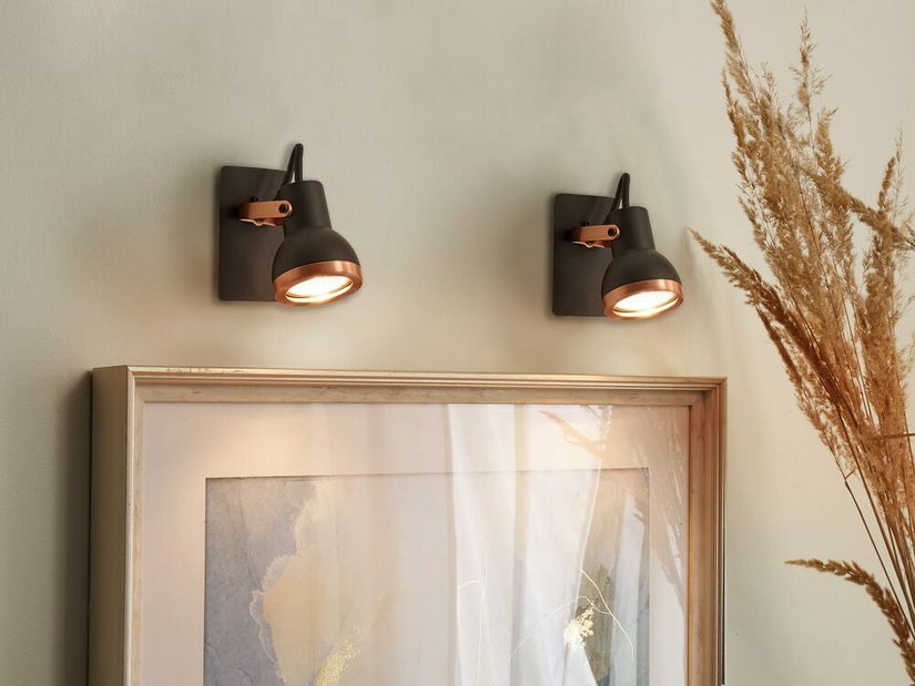 Set zidnih svjetiljki (2 kom.) Braulio (crna)