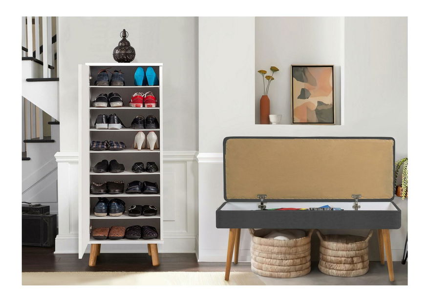 Mobilier hol Beside 1 (alb + gri)