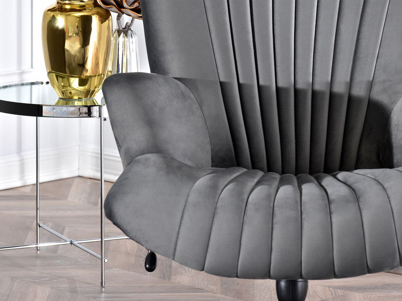 Relaxačné kreslo Elesenta (sivá + čierna)