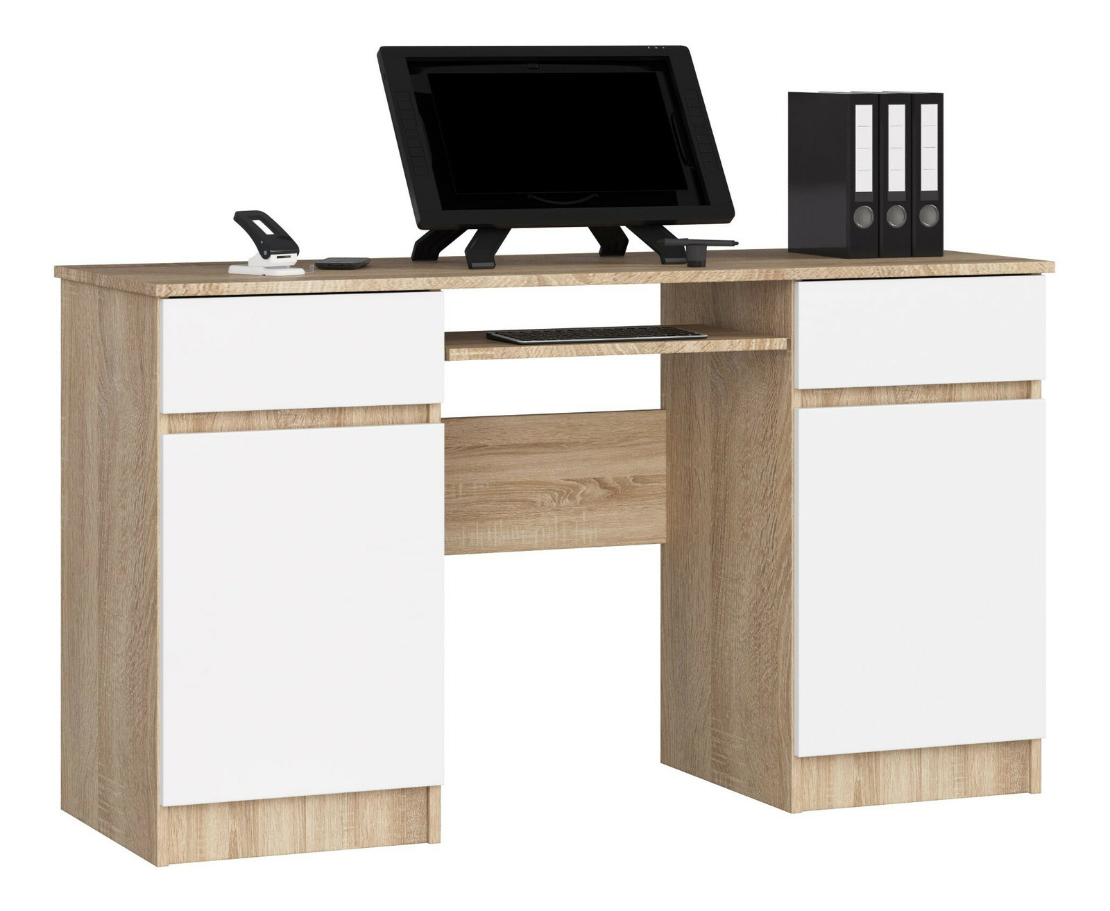 PC asztal Aranandose (sonoma tölgy + fehér)