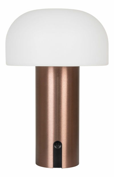 Vonkajšia LED lampa Snaloria (biela + medená)