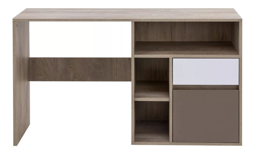 Masă PC Mitiano MI1 (stejar enderein + alb + latte)