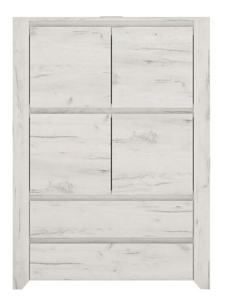 Komoda Adamus Tip 33 4D2S bijela/craft 