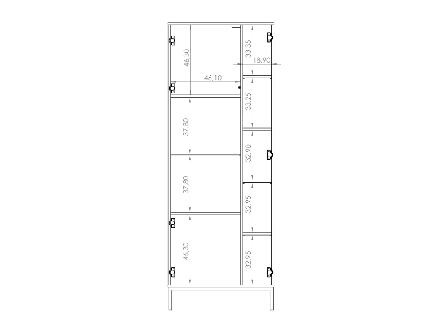 Vitrina Punta WIT70 (grafit)