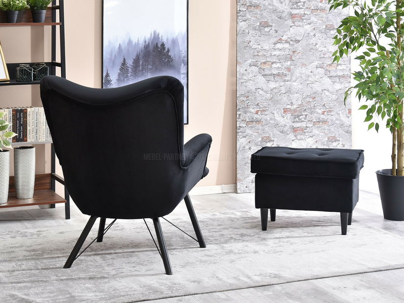 Fotoliu relax Dawntawn (negru)