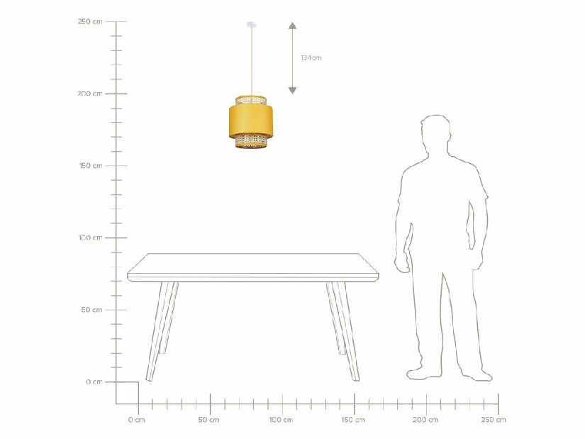 Viseća lampa Beritt (prirodna)