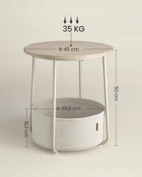 Măsuță cafea Lunetra (crem)