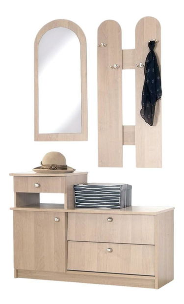 Set mobilier hol Ganton 1 (stejar sonoma) (cu oglindă)