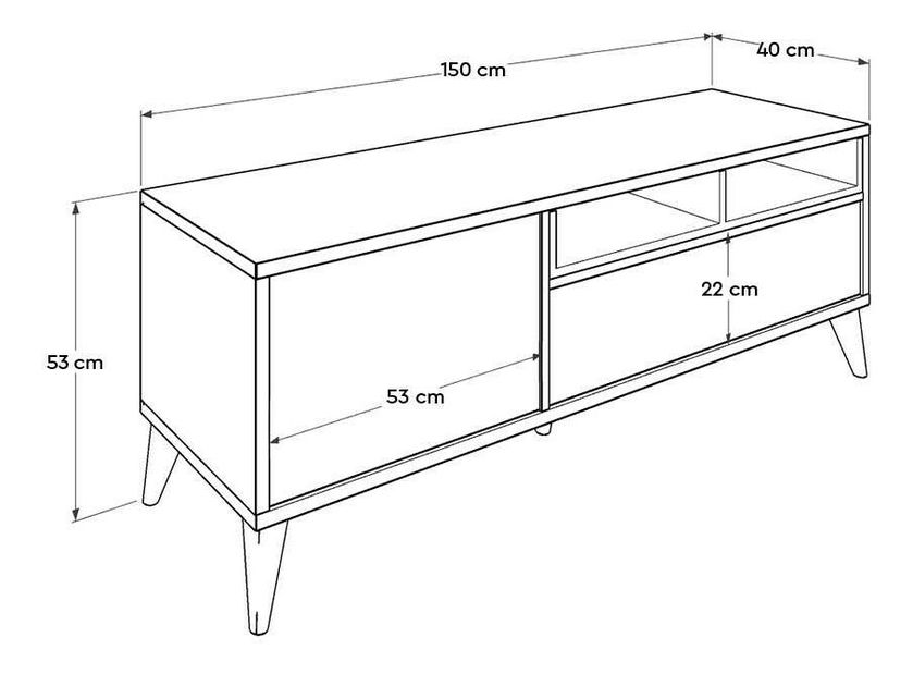 TV asztal/szekrény Thea (fehér)