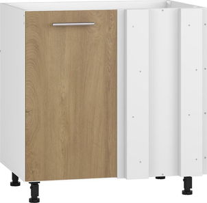 Alsó konyhaszekrény Verlene (természetes fa + fehér)