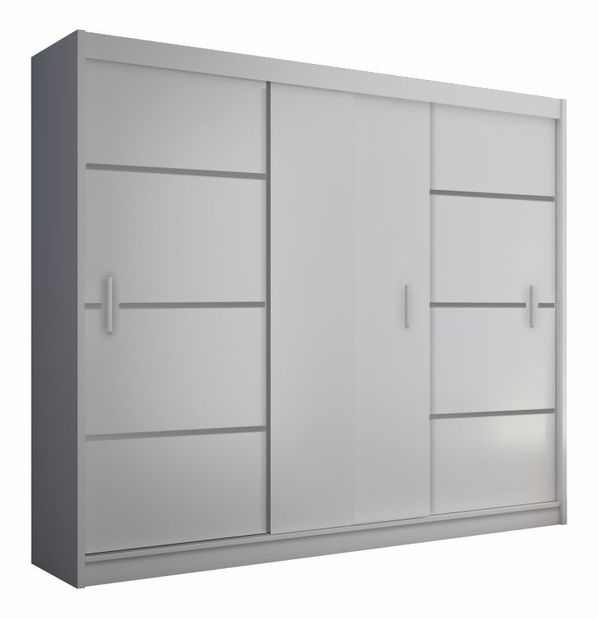 Ormar za garderobu Magnet 250 (bijela + crna) *rasprodaja