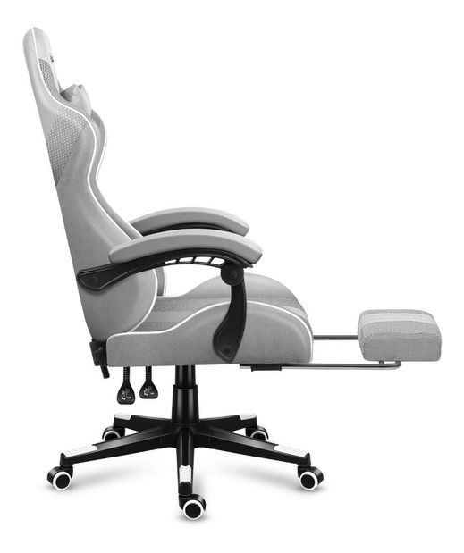 Fotoliu gaming Fusion 4.7 (alb + gri)