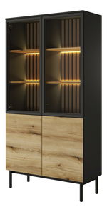 Vitrina Lenge I (crna + hrast coast evoke)