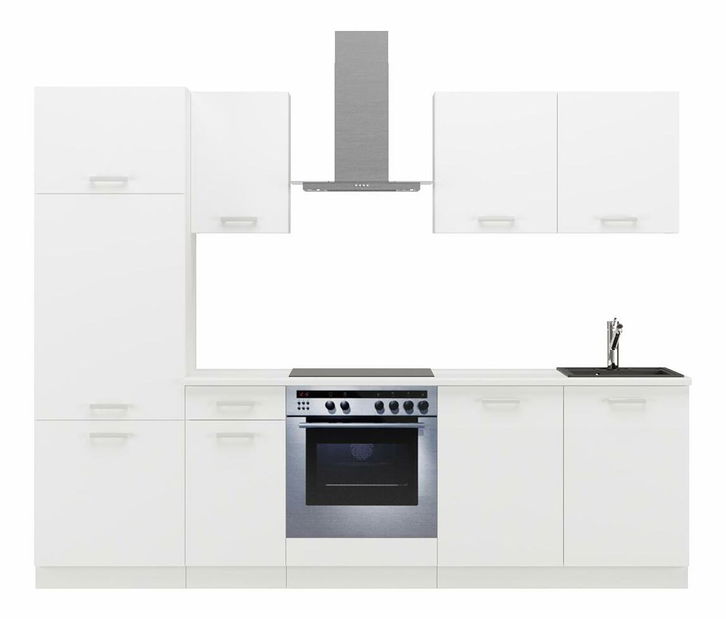 Mobilier bucătărie 260 cm Tonislav alb 260 (alb + alb)