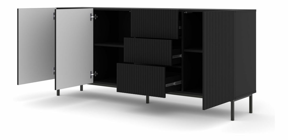 Comodă 3D3S 200 Rowanna (Negru)