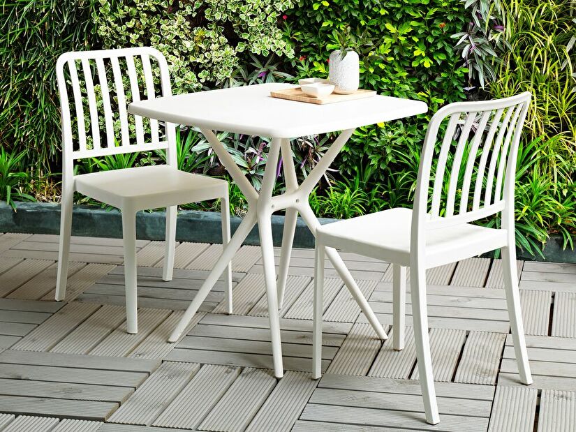 Set 2 buc scaune de grădină Sinnamon (alb) 