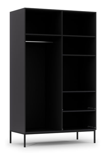 Šatníková skriňa Loyd (dub artisan + čierna matná)