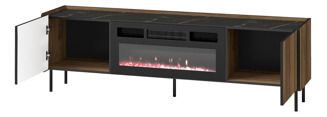 Masă TV Phelan P17 (Nuc warmia + Negru)