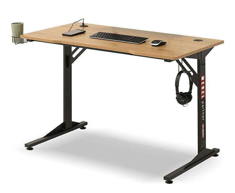 PC asztal Matts 115 (tölgy + fekete)