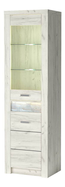 Vitrina Indie 04 (s LED rasvjetom) (craft bijela)