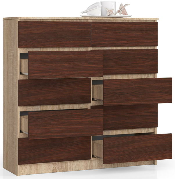 Komód Kapil III (szonoma tölgy + wenge)