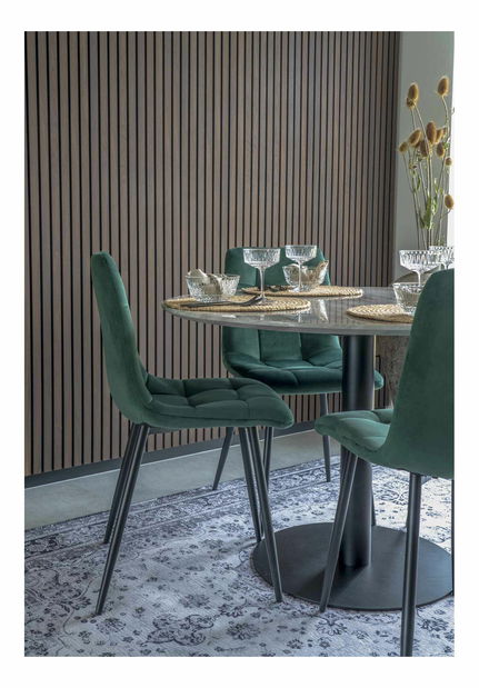 Jedálenská stolička Miveria 1 (tmavozelená)