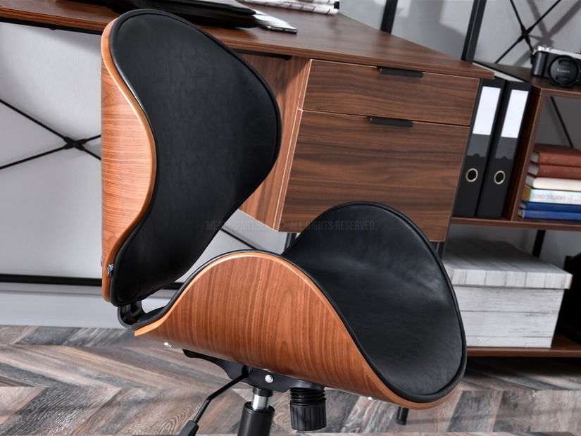 Fotoliu Bloom (nuc negru + crom)