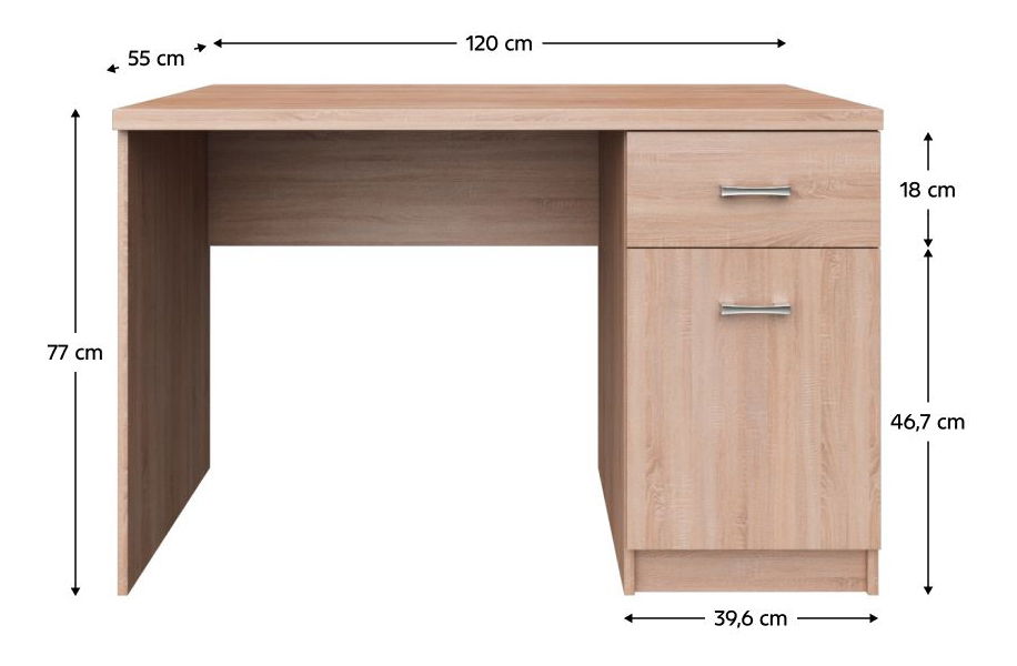 Masă PC Topta Type 36 1D1S120 (stejar sonoma)