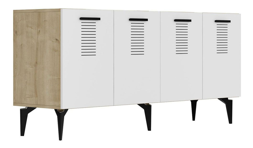 Skrinka Vipapo 5 (dub zafírový + biela) 