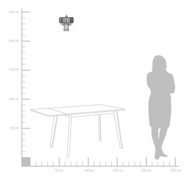 Luster Abilene (svetlosivá)