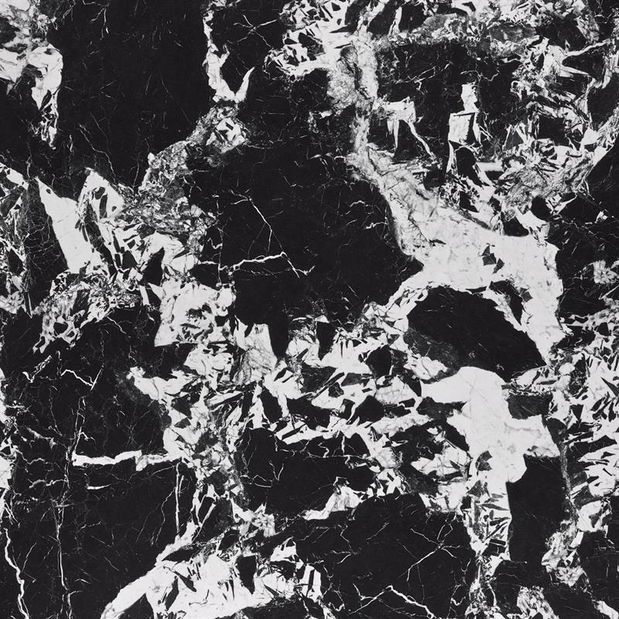 Blagovaonski stol Lucius (modrý mramor + crna) (za 8 i više osoba)