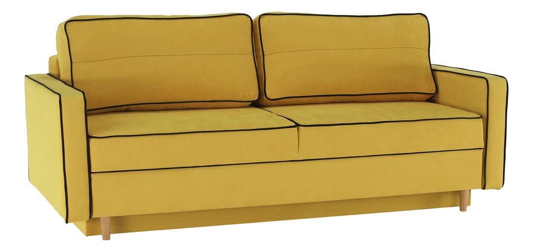 Canapea trei locuri Banuga (galben + negru)