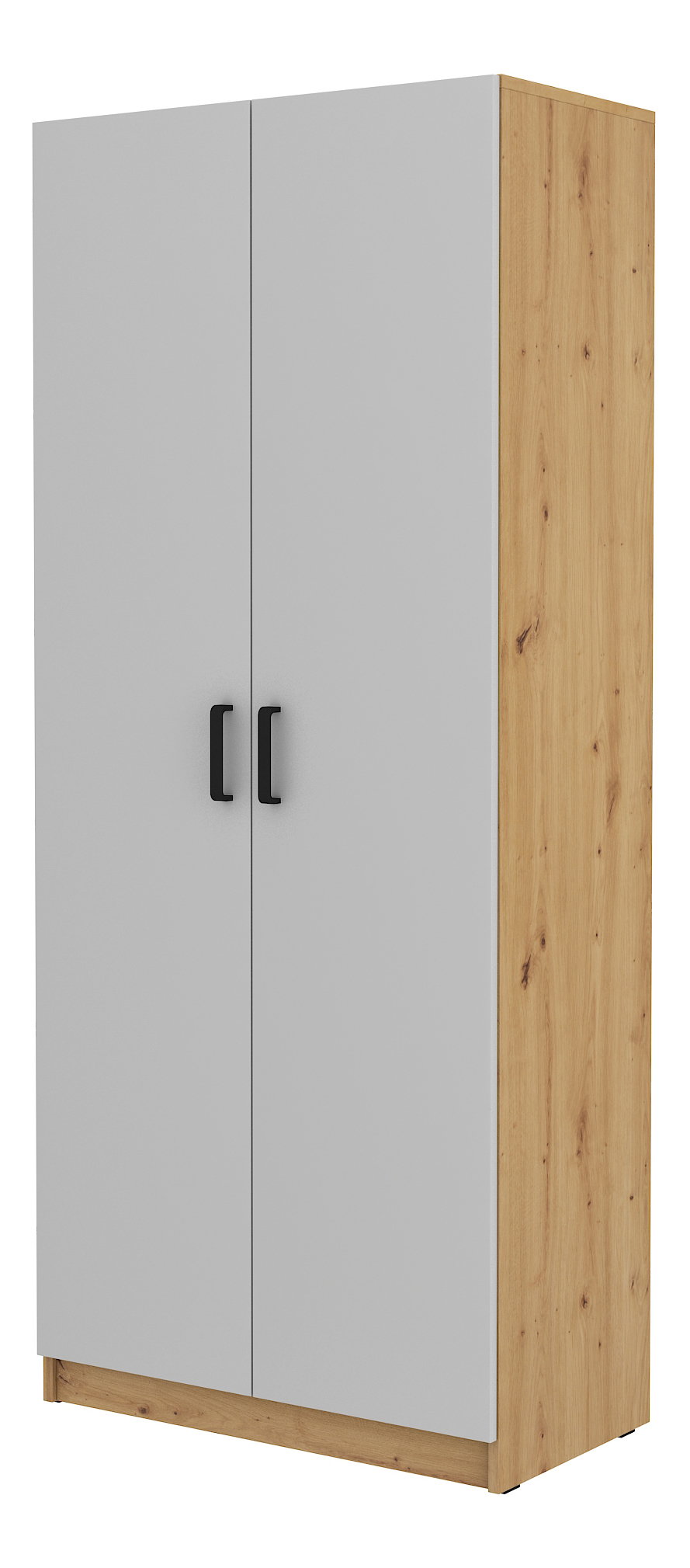 Polcosszekrény Mantela 2F (artisan tölgy + világosszürke)