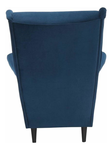 Fotoliu cu urechi Repetidas (albastru + nuc) 