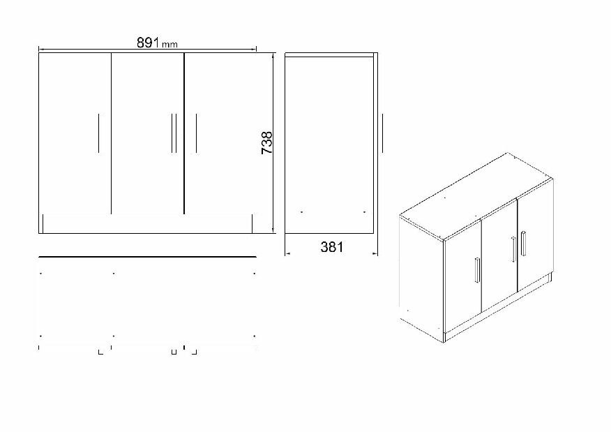 Set pentru birou Vincent 14 (Alb)