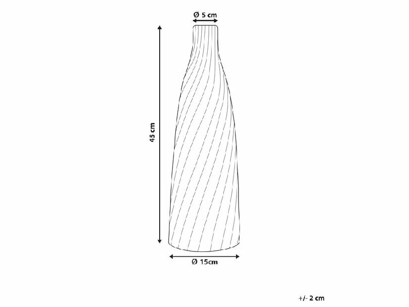 Vaza FRONIA 45 cm (keramika) (crna)