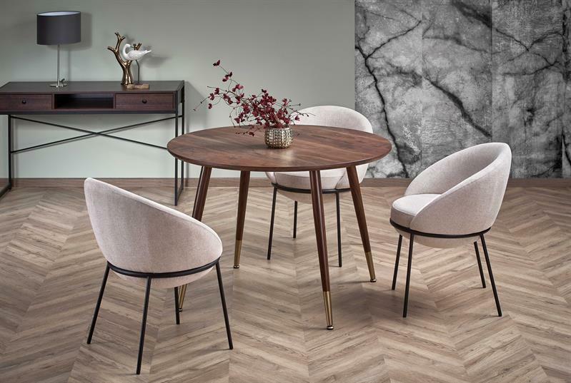 Étkezőasztal Domingo (dió + arany) (3 személyre)