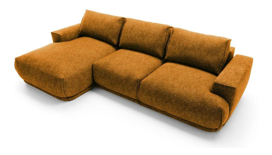 Kutna garnitura Dita (L) (boja senfa + crna)