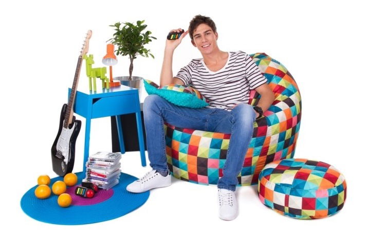 Fotoliu puf cu taburete Ufony XXXL (multicolor)