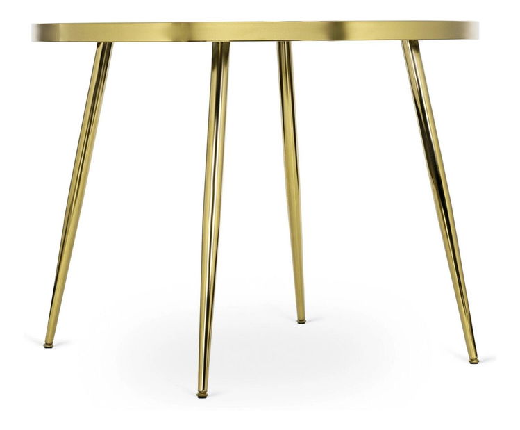 Set mobilier sufragerie Tengo (auriu + roz) (pentru 4 persoane)