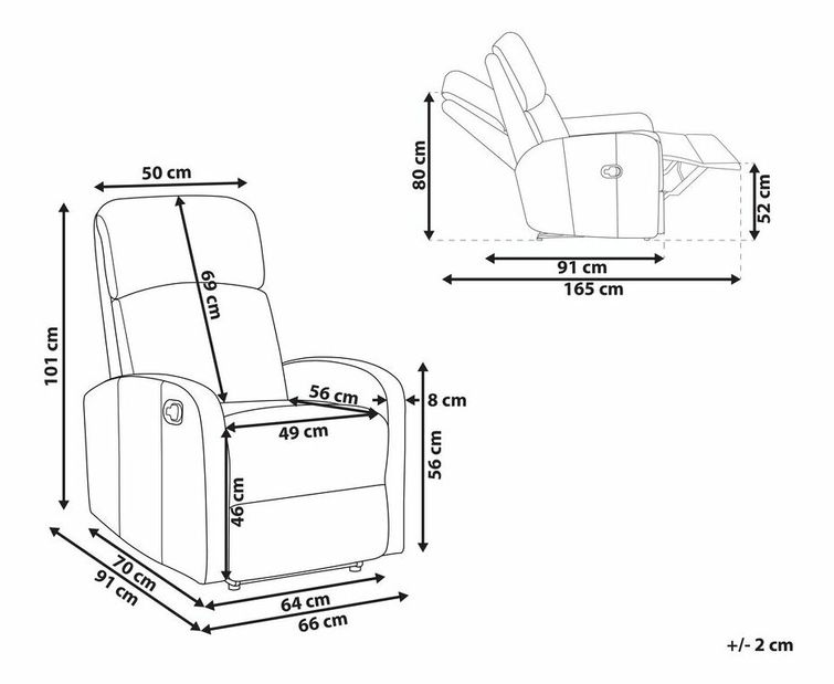 Relaxačné kreslo Virtudosa (biela) 