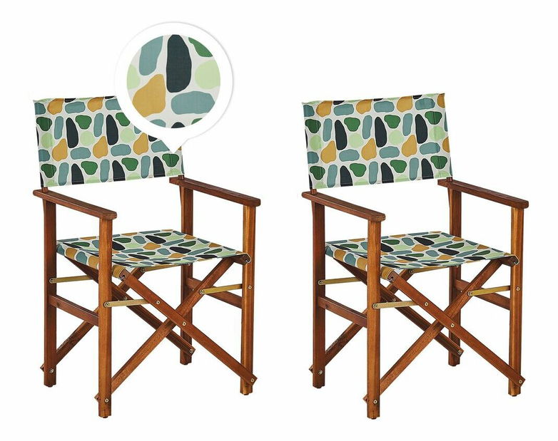 Set 2 buc șezlong de grădină cu perne suplimentare Ciala (multicolor)