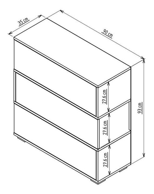 Botník (skrinka na topánky) Dubeki 1 (antracit + biela)