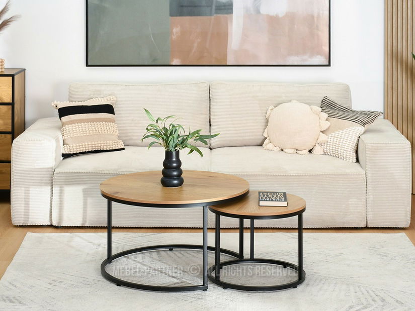 Dohányzóasztal Klara (tölgy + fekete)