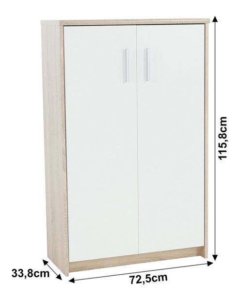 Skrinka Hansa 2 NEW 13 JH112 (dub sonoma + biela)