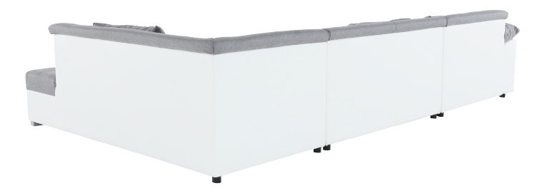 Rohová sedačka U Lenona (biela + svetlosivá) (P)