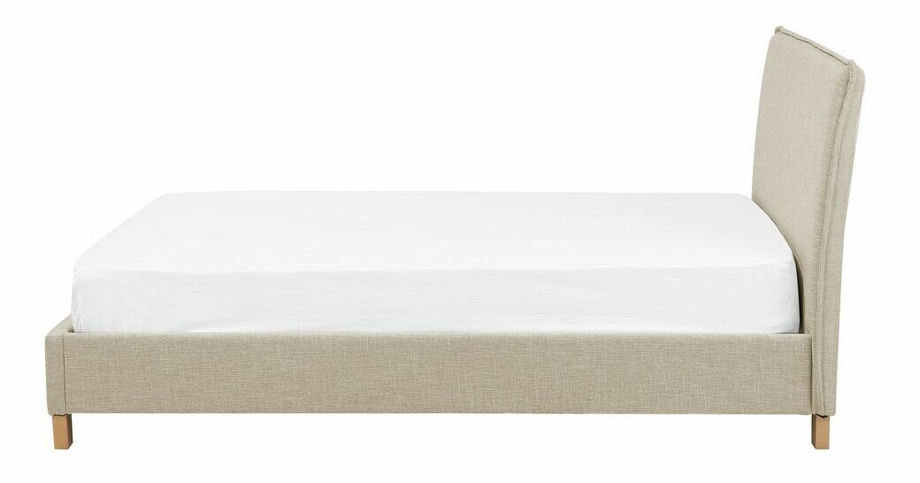 Pat matrimonial 140 cm SANCHEZ (cu somieră) (bej)