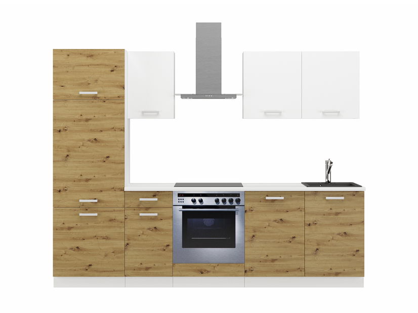 Konyha Tanith 260 cm (artisan tölgy + fehér)