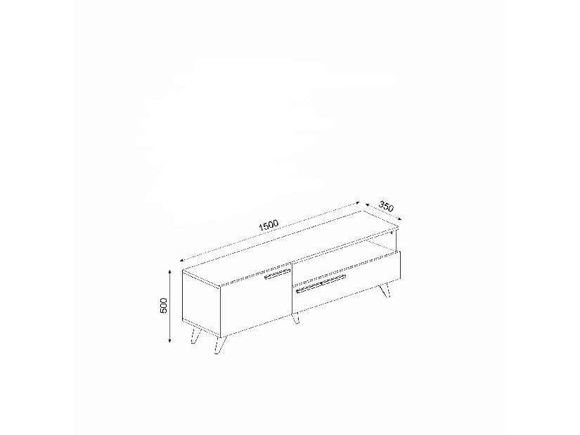 TV asztal/szekrény Sepada 1 (tölgy + fehér) 